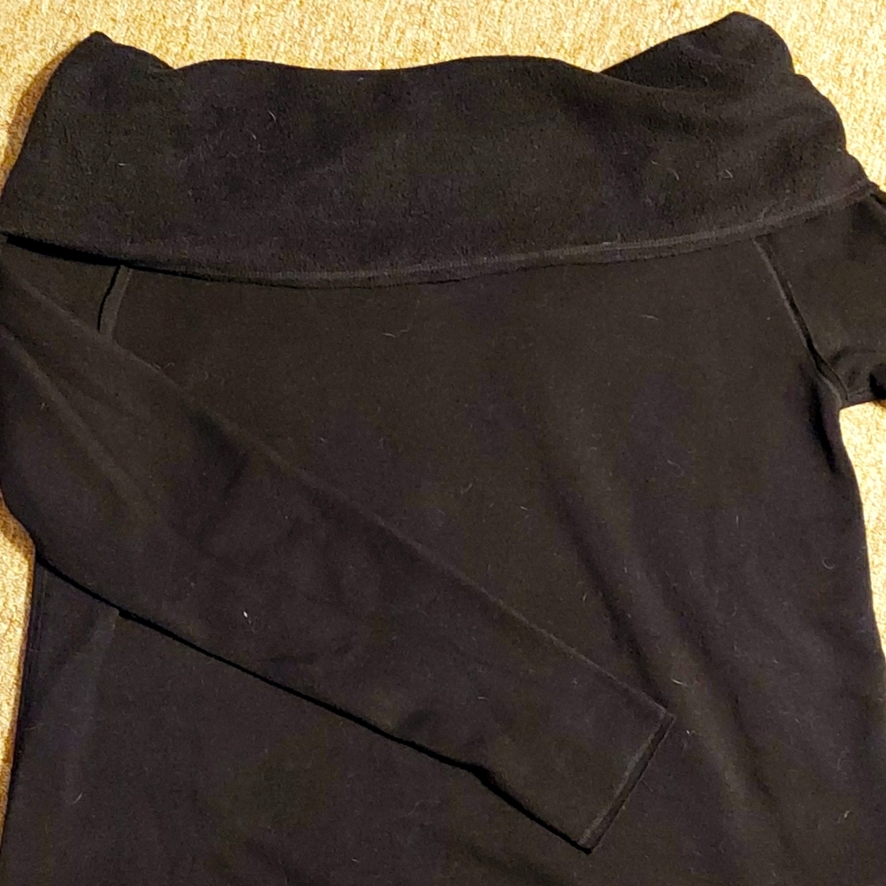 Black off the shoulder sweatshirt